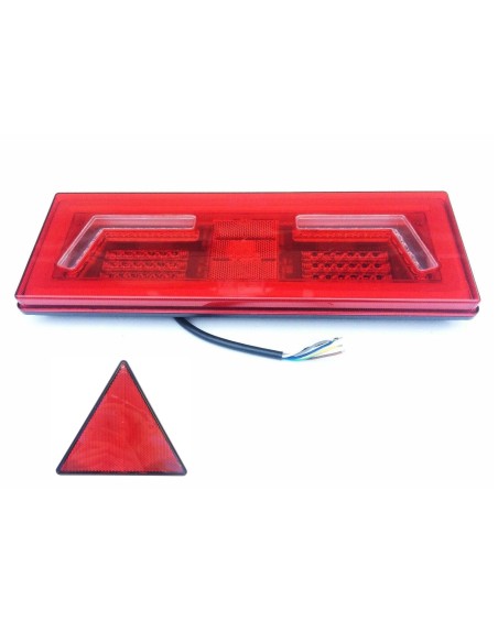 LED Rückleuchte rechts 5 Funktionen Neon Effekt 12V 24V E9 Bagger mit Dreieck