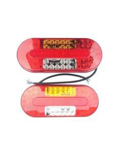 2x 5 Funktionen LED Rückleuchte 12V 24V E9 für LKW Anhänger Schlepper Traktor 2
