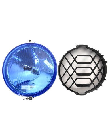 Blau chrom rund H3 Halogen Fernscheinwerfer Fernlicht 12V 24V E20 mit Glühbirnen