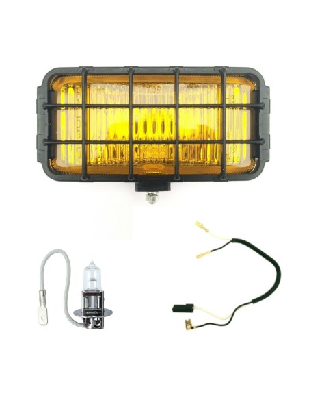 Nebelscheinwerfer Gelb 12V 24V Halogen Zusatzscheinwer mit Glühbirne Kabelbaum