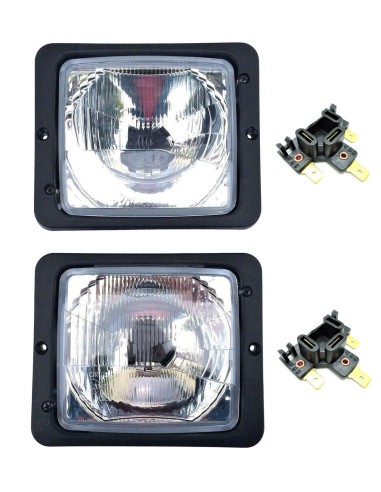 2x Scheinwerfer Fernlicht Abblendlicht H4 Traktor Fendt +2xStecker 1AA004109021