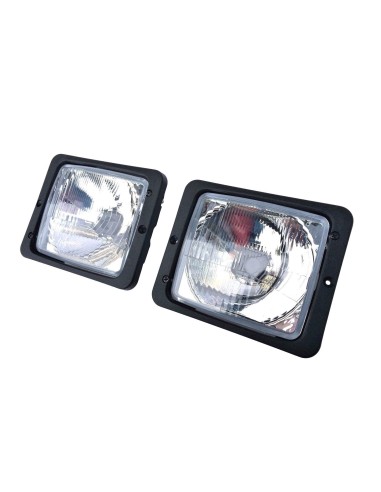 2x Scheinwerfer Fernlicht Abblendlicht H4 Traktor Fendt +2xStecker 1AA004109021
