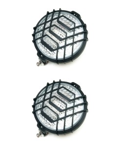 2x Arbeitsscheinwerfer Arbeitslampe Halogen H3 Schutzgitter m. Glühbirnen H3 12V