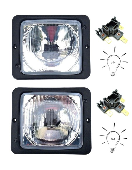 2x Scheinwerfer Fernlicht Abblendlicht SET Stecker +H4 12V 1AA004109021