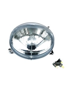 Scheinwerfer H4 Metall Rund ø178 12V 24V Positionslicht Abblendlicht mit Stecker