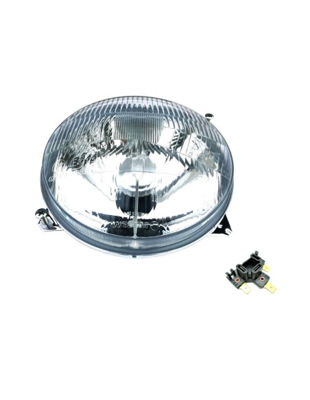Scheinwerfer H4 Metall Rund ø178 12V 24V Positionslicht Abblendlicht mit Stecker