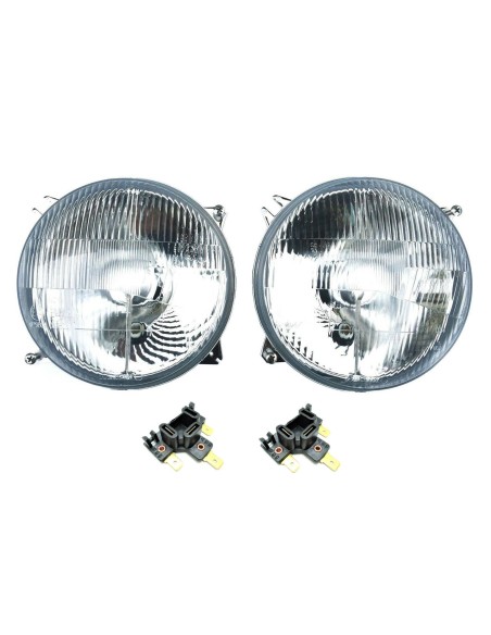 2x Scheinwerfer H4 Rund ø178 mm 12V 24V Positionslicht Abblendlicht mit Stecker