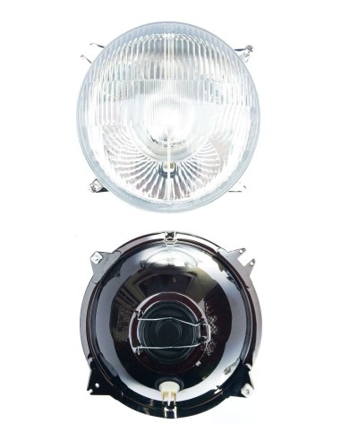 2x Scheinwerfer H4 Rund ø178 12V 24V Abblendlicht Positionslicht mit Glühbirnen