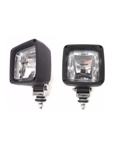 2x Arbeitsscheinwerfer Arbeitslampe H3 Halogen Offroad Traktor + 24V Glühbirnen 2