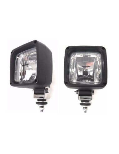 2x Arbeitsscheinwerfer Arbeitslampe H3 Halogen Offroad Traktor + 24V Glühbirnen