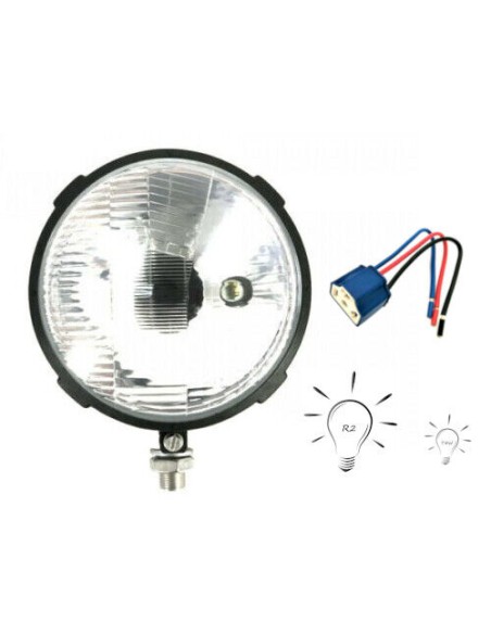 Traktorscheinwerfer links Positionslicht 12V 24V m. Lampenfassung und Glühbirnen