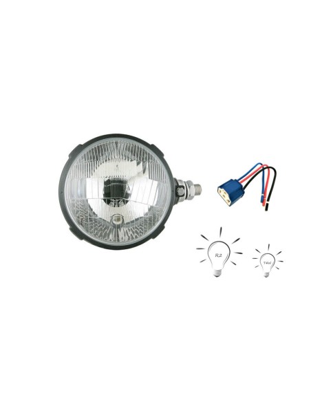 Traktorscheinwerfer rechts Positionslicht 12V 24V m. Lampenfassung u. Glühbirnen
