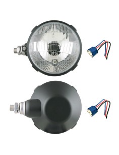 2x Traktorscheinwerfer mit Positionslicht 12V 24V Zetor Ø161 m. 2x Lampenfassung