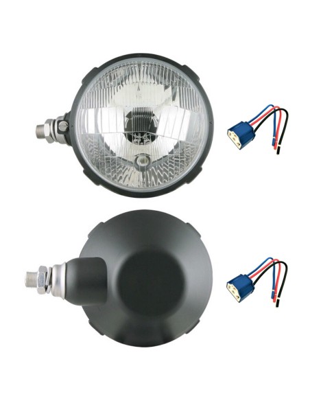 2x Traktorscheinwerfer mit Positionslicht 12V 24V Zetor Ø161 m. 2x Lampenfassung