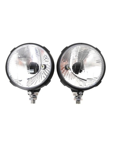 2x Traktorscheinwerfer Positionslicht 12V 24V Zetor m. 2x Stecker und Glühbirnen