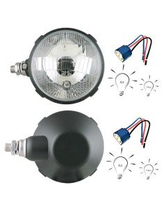 2x Traktorscheinwerfer Positionslicht 12V 24V m. 2x Lampenfassung und Glühbirnen