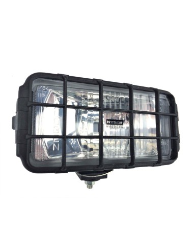 2x Fernscheinwerfer Halogen 195x95x88 12-24V mit Schutzgitter und Glühbirnen 12V