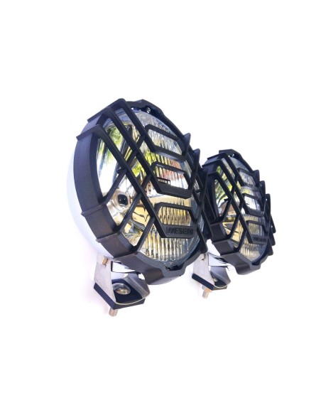 2x Rund Chrom Fernscheinwerfer Halogen Zusatzscheinwerfer 12V 24V mit Glühbirnen