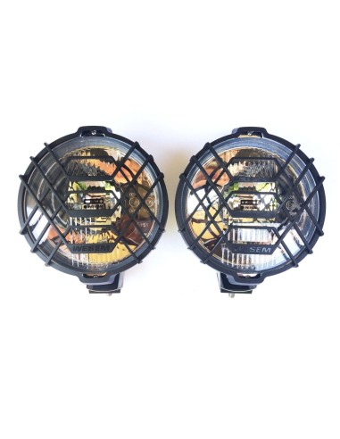 2x Rund Chrom Fernscheinwerfer Halogen Zusatzscheinwerfer 12V 24V mit Glühbirnen