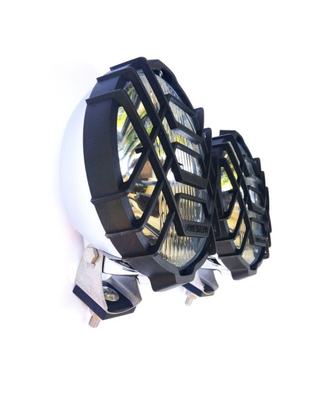2x Rund Chrom Fernscheinwerfer Halogen Zusatzscheinwerfer 12V 24V mit Glühbirnen
