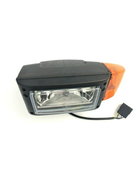 Scheinwerfer mit Blinker Links 24V Traktor Bagger Gabelstapler mit Lampenschirm