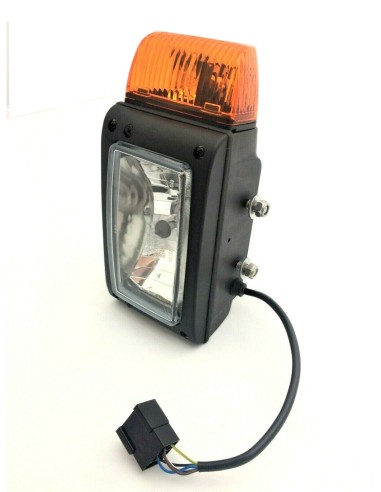 Scheinwerfer mit Blinker Links 24V Traktor Bagger Gabelstapler mit Lampenschirm