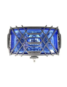 Scheinwerfer Fernscheinwerfer 220x123x120 Blau Chrom H3 Halogen mit Glühbirnen 2