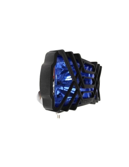 Scheinwerfer Fernscheinwerfer 220x123x120 Blau Chrom H3 Halogen mit Glühbirnen