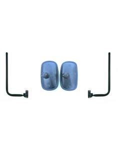 2x Außenspiegel 255x155 ø15-28 R300 Weitwinkelspiegel Spiegelhalter 90° Lang Arm