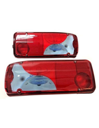 2x Rückleuchte Heckleuchte Blau MAN TGA TGL TGM TGX ab 2005 L+R mit 2x Dreieck