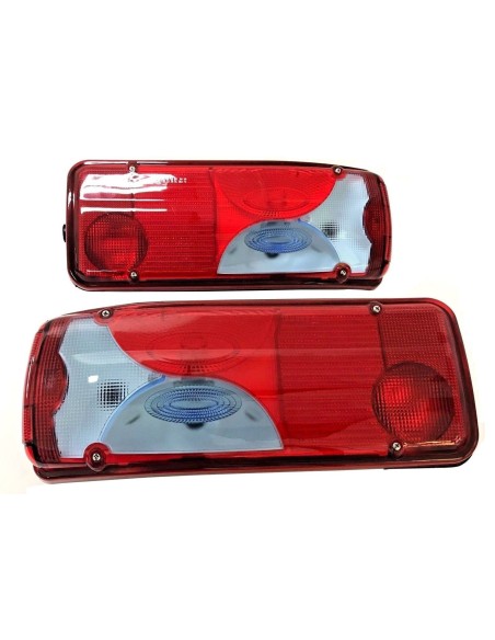 2x Rückleuchte Heckleuchte Blau MAN TGA TGL TGM TGX ab 2005 L+R mit 2x Dreieck