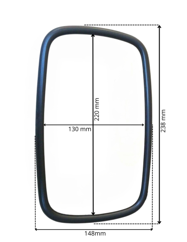 2x Außenspiegel Seitenspiegel 238x148 ø10 Spiegelarm Spiegelhalter 160mmx435mm