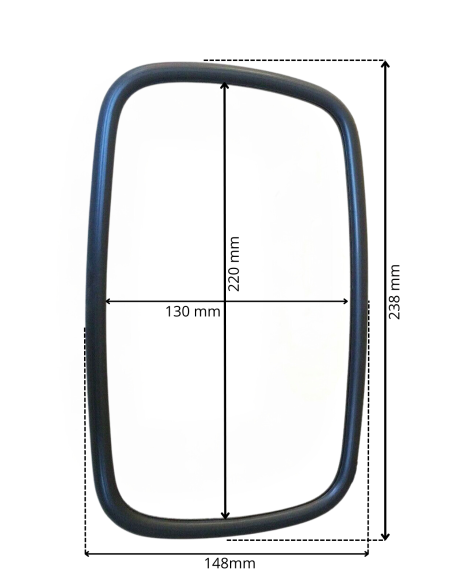 2x Außenspiegel Seitenspiegel 238x148 ø10 Spiegelarm Spiegelhalter 160mmx435mm