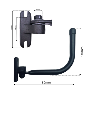 2x Außenspiegel Rückspiegel LKW ø15-18mm 218x128 mm Spiegelhalter Spiegelarm SET