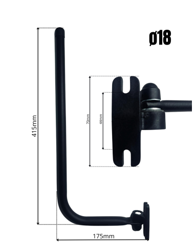2x Außenspiegel Rückspiegel ø15-18mm 238x148 mm Spiegelhalter Spiegelarm