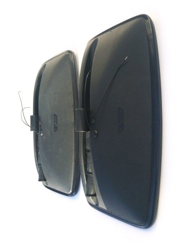 2x Seitenspiegel Beheizt 410x205 mm Außenspiegel Traktor Mercedes LKW ø15-30 SET