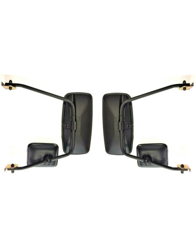 2x Rückspiegel 410x205mm Außenspiegel 198x160mm LKW Spiegelhalter Spiegelarm SET