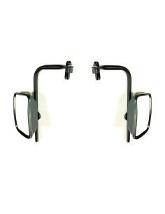 2x Außenspiegel Seitenspiegel R650° ø15-28 LKW 198x160 mm mit Spiegelhalter SET