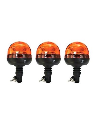3x Rundumleuchte Orange 45 LEDs  12V 24V R65 R10 E9 3 Funktionen