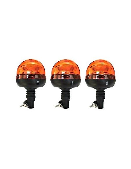 3x Rundumleuchte Orange 45 LEDs  12V 24V R65 R10 E9 3 Funktionen