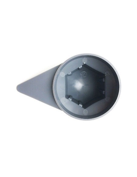 10x Radmutterkappen mit Positionsanzeige Radmutterabdeckung LKW Ø32 mm Grau