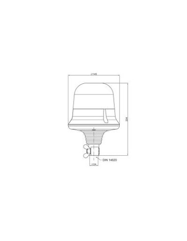 LED Warnleuchte Rund Ø145 Doppelter Blitz 9 LED 12V 24V 48V E9 ECE R65 EMV IP68