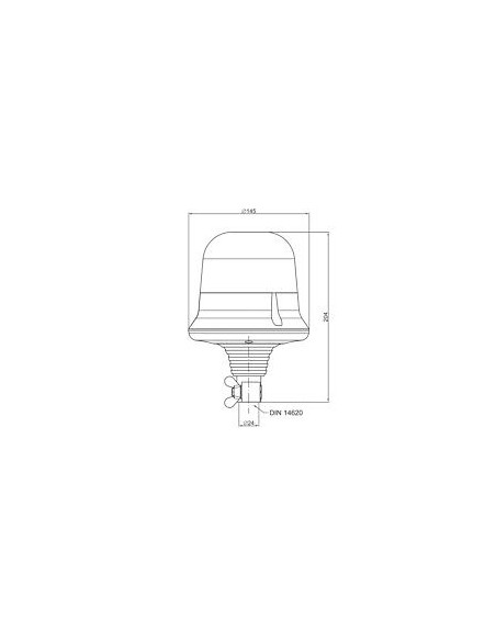 LED Warnleuchte Rund Ø145 Doppelter Blitz 9 LED 12V 24V 48V E9 ECE R65 EMV IP68