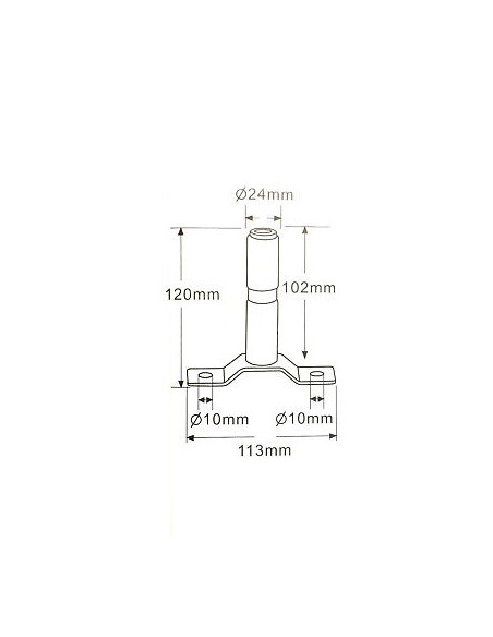 Halter für Rundumleuchte Aufsteckrohr T Rundumkennleuchte Warnleuchte Ø 24 mm