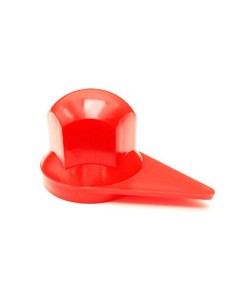 60x Radmutterkappen mit Positionsanzeige Radmutterabdeckung LKW Ø33 mm Rot