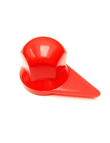 60x Radmutterkappen mit Positionsanzeige Radmutterabdeckung LKW Ø33 mm Rot