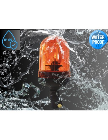 Rundumleuchte 12V / 24V H1 flexibler Fuss Warnleuchte mit Aufsteckrohr T