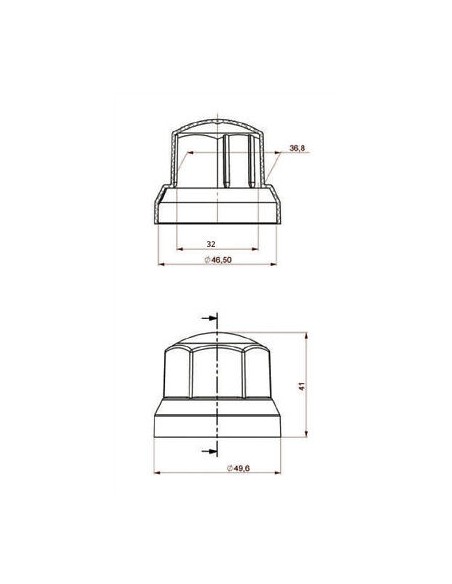 10x Radmutterkappen Ø32 mm Chrom Radmutterabdeckung Radmutterschutz Kappe LKW