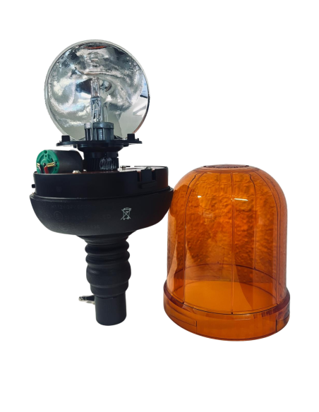 Rundumleuchte 12V / 24V H1 flexibler Fuss Warnleuchte mit Aufsteckrohr U