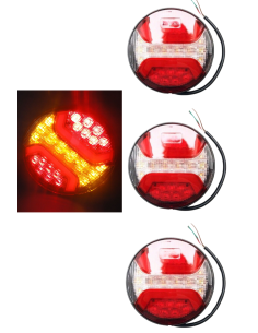 3x LED Rückleuchte Rund 122 Bremslicht Positionslicht Blinker Anhänger LKW PKW